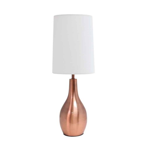 SIMPLE DESIGNS Home Decorative 1 Light Tear Drop Table Lamp - Rose Gold