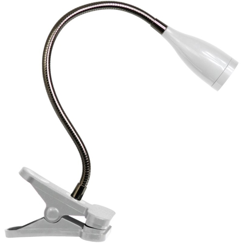 ALL THE RAGES CANADA  Limelights Plastic Flossy Flexible Gooseneck Led Clip Lamp In In White