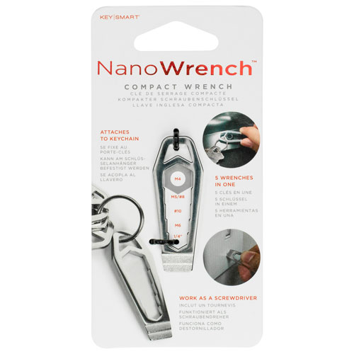 KeySmart Nano Compact Wrench - Stainless Steel