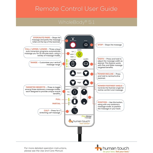 Human Touch WholeBody 5.1" Swivel & Recline Full Body Massage Chair - Mid-Size - Black