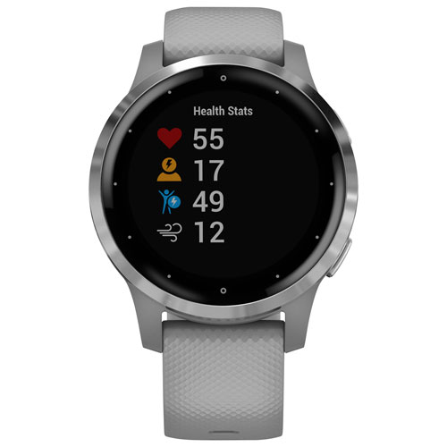 Garmin vivoactive 4S 40mm GPS Watch with Heart Rate Monitor - Silver/Powder Grey
