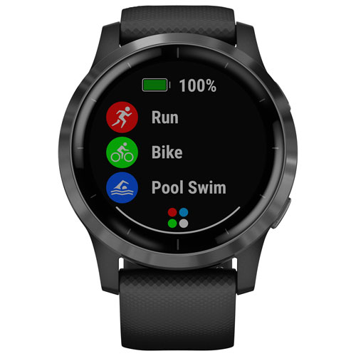 Garmin vivoactive 4 45mm GPS Watch with Heart Rate Monitor - Slate/Black