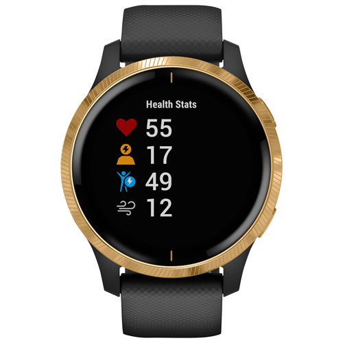 Garmin Venu 42mm GPS Watch with Heart Rate Monitor - Gold/Black - Only at Best Buy