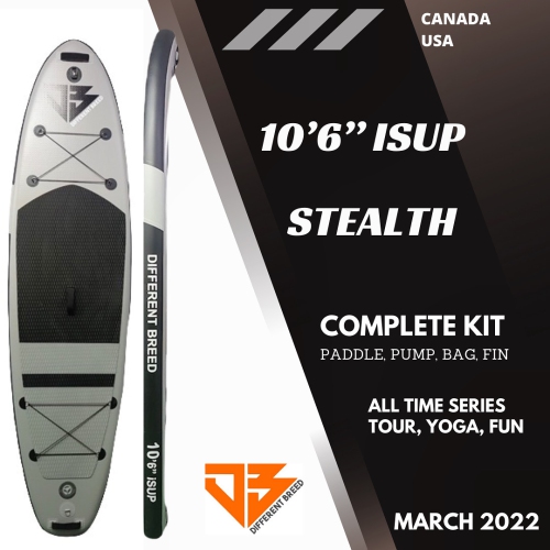 Different Breed - 10’6” x 32" Stealth Edition All Time Inflatable PaddleboardiSUP