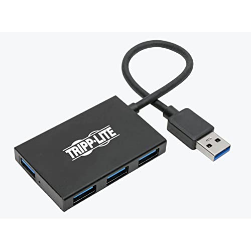Tripp Lite by Eaton U360-004-4A-AL USB 3.0 SuperSpeed Slim Hub, 5 Gbps - 4 USB-A Ports, Portable, Aluminum