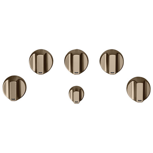 Ensemble de boutons de 5 pièces pour surface de cuisson au gaz Café - Bronze brossé