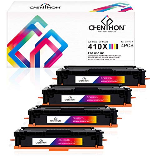 ChenPhon Compatible Toner Cartridge Replacement for HP 410X 410A CF410X CF410A CF411X CF412X CF413X Work with Laserjet