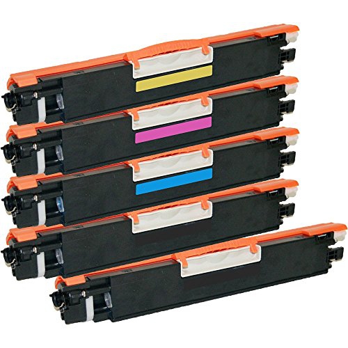 5 Inkfirst Compatible Toner Cartridges Replacement for HP CE310A CE311A CE312A CE313A 126A Color