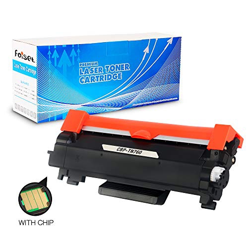 FOISET  (With Chip) Tn760 Tn730 Compatible Toner Cartridge Replacement for Brother Tn760 Tn730 for Dcp-L2550Dw In Black