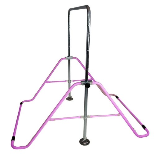 X Factor Kids Jungle Gym Gymnastics Monkey Bar Adjustable Horizontal Kip Bar Playground Pink