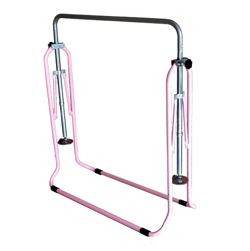 X Factor Kids Jungle Gym Gymnastics Monkey Bar Adjustable Horizontal Kip Bar Playground Pink