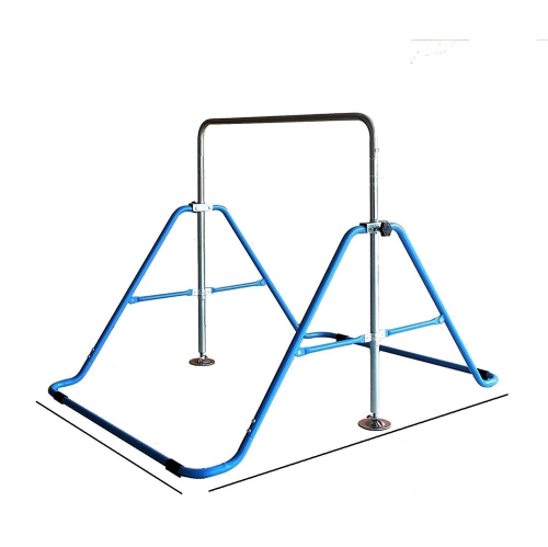 X Factor Kids Jungle Gym Gymnastics Monkey Bar Adjustable Horizontal Kip Bar Playground Blue