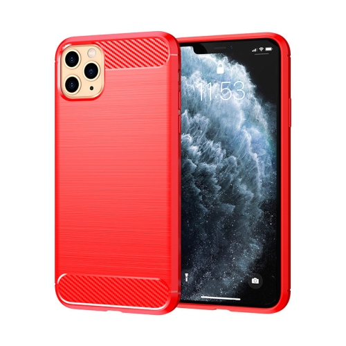 PANDACO Red Brushed Metal Case for iPhone 11 Pro Max