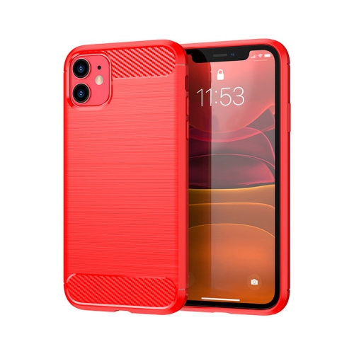 PANDACO Red Brushed Metal Case for iPhone 11