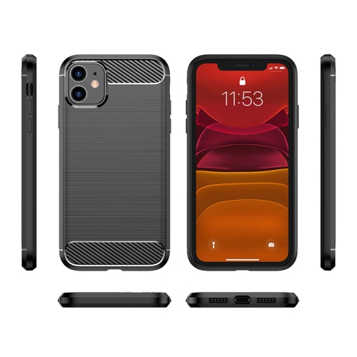 PANDACO Red Brushed Metal Case for iPhone 11