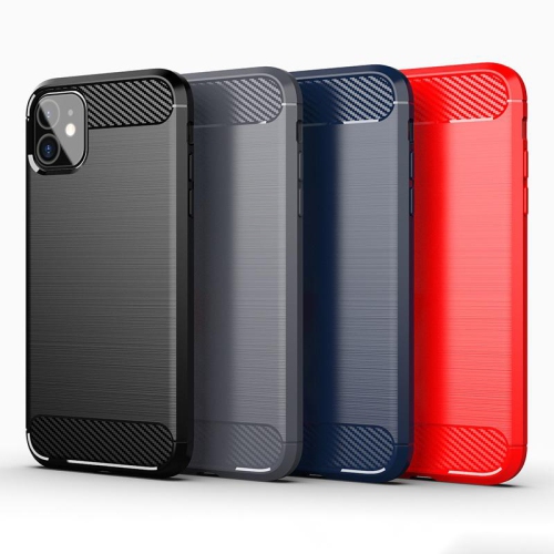 PANDACO Red Brushed Metal Case for iPhone 11