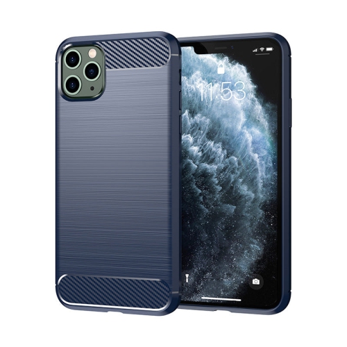 PANDACO Navy Brushed Metal Case for iPhone 11 Pro