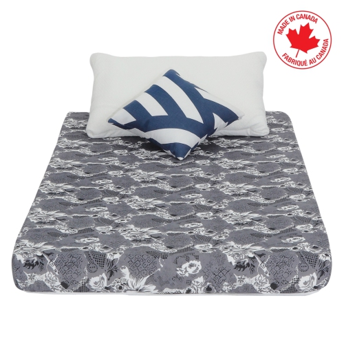 ViscoLogic ECONO [Made in Canada] Flippable Reversible Foam Mattress with Cover - Twin/Single Size