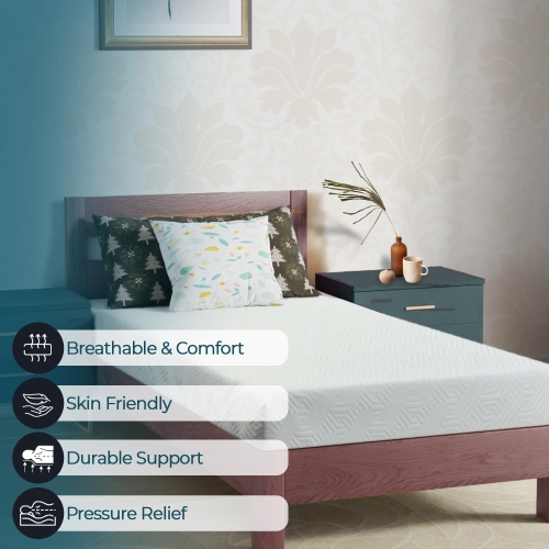 ViscoLogic Econo [fabriqué au Canada] lit superposé réversible, matelas en mousse pour invités certifié CertiPUR-US®