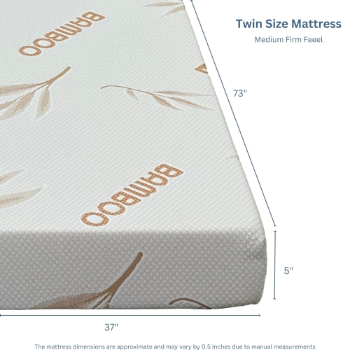 ViscoLogic ECONO Flip able Reversible Foam Mattress with Cover Good for Kids or Guests