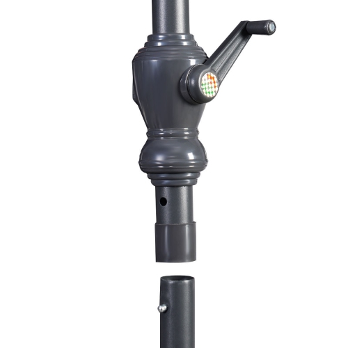 Costway 10ft Patio Solar Umbrella LED Patio Market Steel Tilt w/ Crank Outdoor