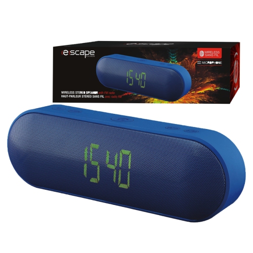 Haut-parleur sans fil Bluetooth SPBT005 d’Escape avec fonctionnalité d’alarme - Bleu