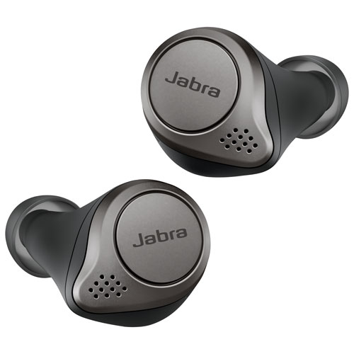 Jabra Elite 75t In-Ear Active Noise Cancelling Truly Wireless Headphones - Titanium Black
