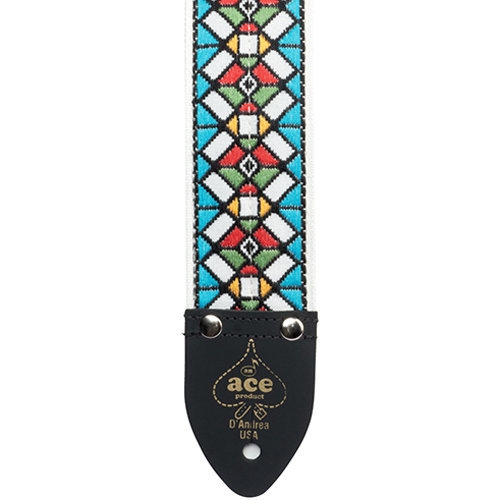 Ace Vintage Reissue Guitar Strap - Stained Glass