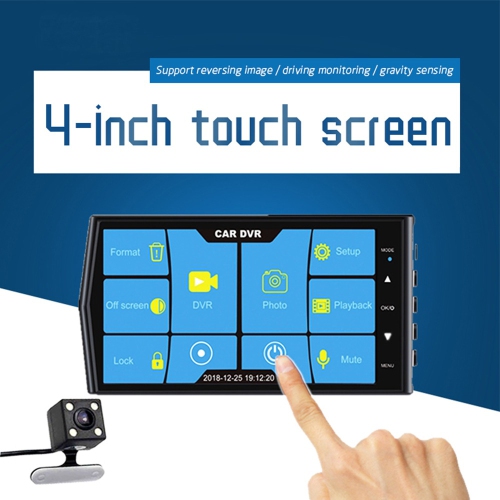 NEW 2026 2K Dash Cam 4" IPS Touch Screen Dual Lens Car Camera 1080P FHD Video Record and Backup Camera, 170 Degree Angle,G-Sensor,Parking Monitor,