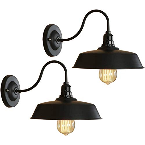 Buyland 73 Retro Black Wall Sconce Lighting Gooseneck Barn Lights