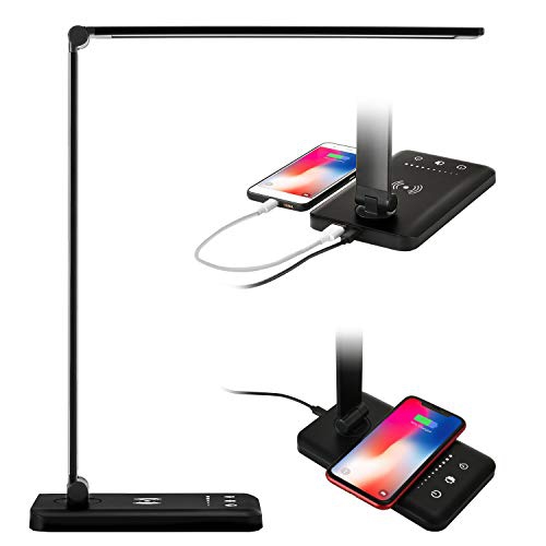 Sunfuny Led Desk Lamp With Qi Wireless Charger Usb Charging Port Office Table Lamp Bedside Table Nightlight 5 Best Buy Canada