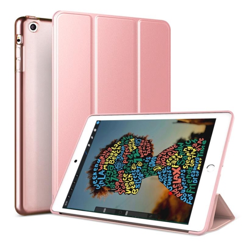 PANDACO  Rose Leather Folio Case With Smart Cover for Ipad 9.7-Inch In Gold