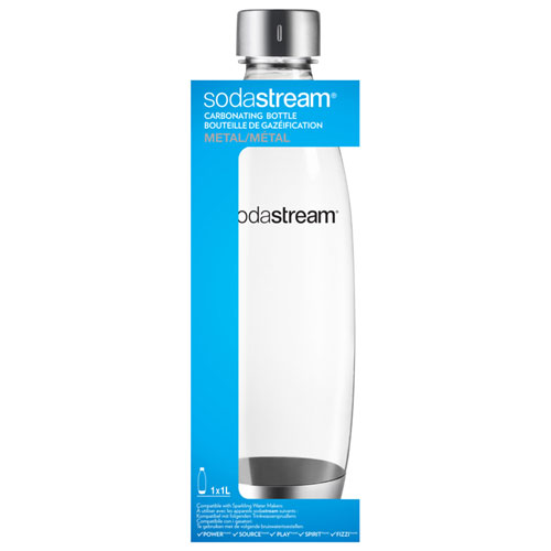 SodaStream 1-Litre Fuse Carbonating Bottle with Stainless Steel Accents