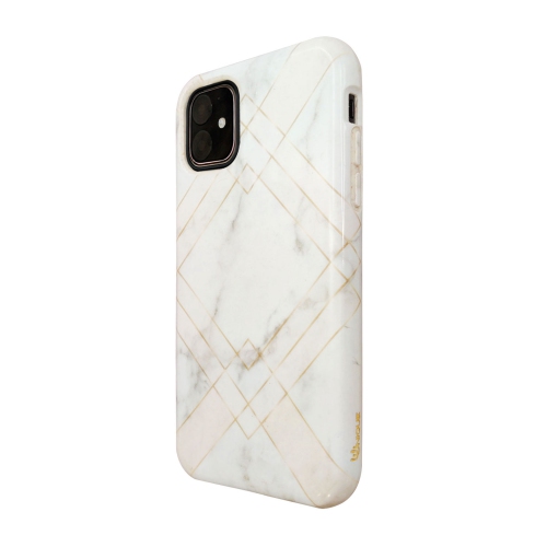 Uunique London Nutrisiti Eco Printed Marble iPhone: 11, XR Plastic Fitted Hard Shell Case – Pink