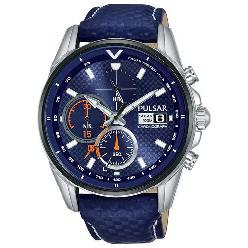 pulsar men's solar powered watch