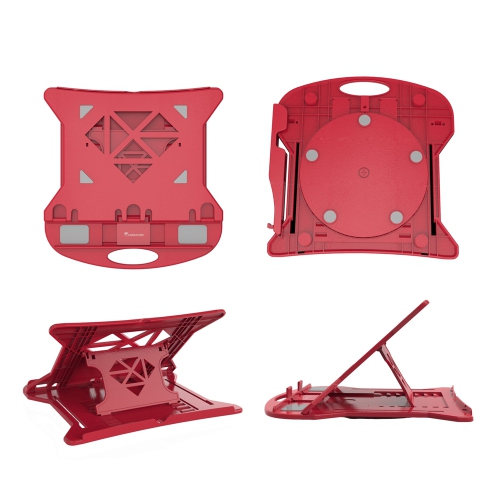 Carnation Ergonomic Adjustable Laptop Stand, Compatible With Macbook, Notebook, Tablets - Red Colour