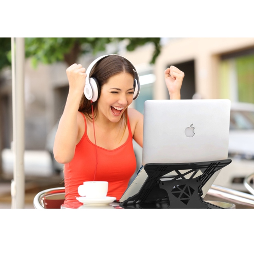 Carnation Ergonomic Adjustable Laptop Stand, Compatible With Macbook, Notebook, Tablets - Red Colour