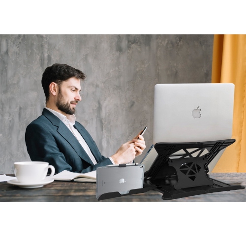 Carnation Ergonomic Adjustable Laptop Stand, Compatible With Macbook, Notebook, Tablets - Red Colour