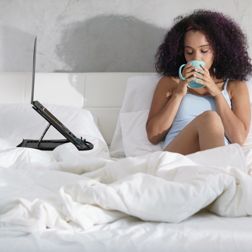 Carnation Ergonomic Adjustable Laptop Stand, Compatible With Macbook, Notebook, Tablets - Red Colour