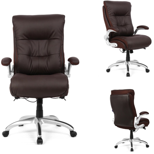 Moustache® Big & Tall Bonded Leather High-Back Office Chair Capacity 400 lb 