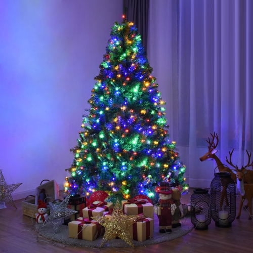 Sapin de Noël artificiel 180cm Costway avec 350 LED et pied