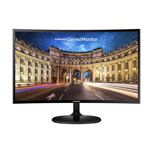 SAMSUNG  Cf390 Series 27 Inch Fhd 1920X1080 Curved Desktop Monitor for Business, HDMI, VGA, Vesa Mountable, 3-Year Warranty, Taa (C27F390Fhn) In Black