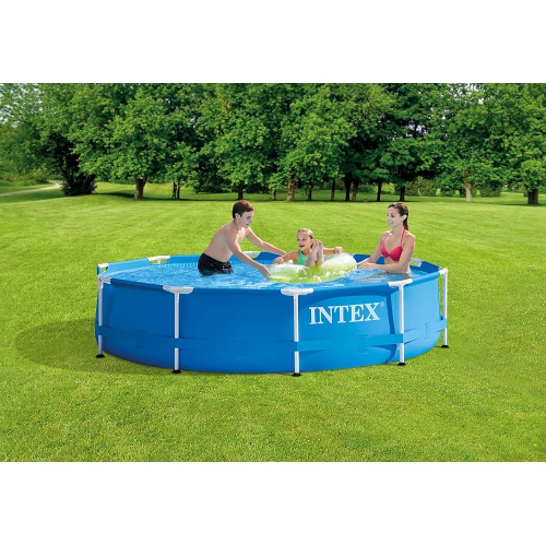 Piscine à armature en métal de 10 pi x 30 po avec pompe à filtre Intex