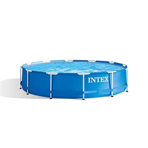 Intex 28211EH 12Ft X 30In Metal Frame Set Pool Toy, 12 ft x 30 in, beige