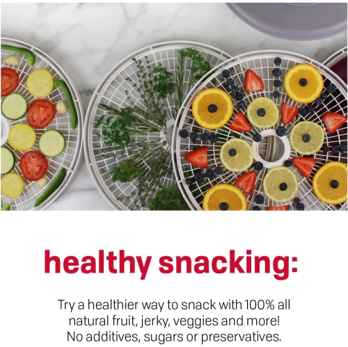 Nesco American 8 Tray Gardenmaster Pro Food Harvet Dehydrator for Jerky and Snacks - White