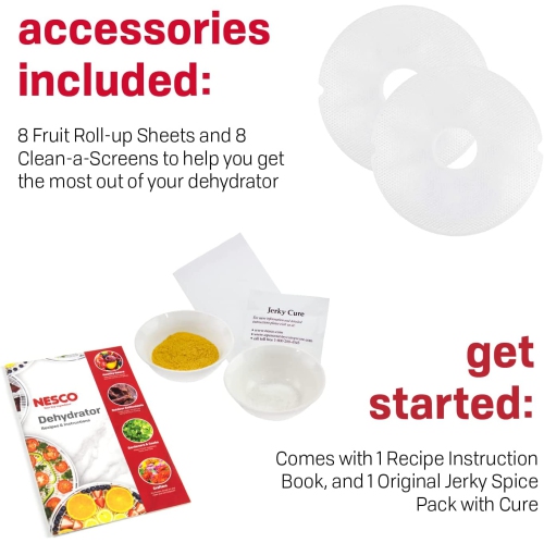 Nesco American 8 Tray Gardenmaster Pro Food Harvet Dehydrator for Jerky and Snacks - White