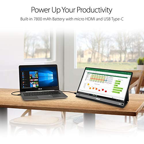 Asus ZenScreen GO MB16AHP 15.6" Full HD WLED LCD Monitor - 16:9 - Black, Gray