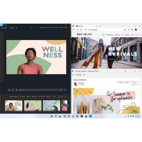 Microsoft Windows 11 famille 64 bits, paquet de 1 DVD DSP OEI anglais avec clé USB 3,0 64&nbsp;Go de Kingston