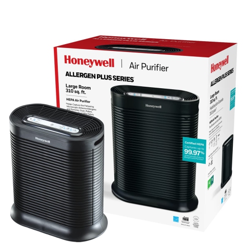 Honeywell HPA200 HEPA Air Purifier for Large Rooms - Microscopic Airborne Allergen+ Reducer, Cleans Up To 1500 Sq Ft in 1 Hour - Wildfire/Smoke,