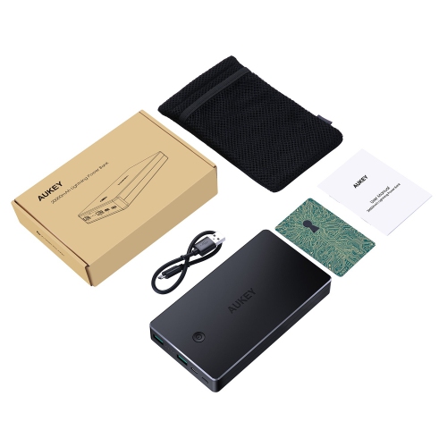 AUKEY 20000mAh Power Bank with Lightning & Micro Input Portable Charger, 3.4A Dual-USB Output Battery Pack
